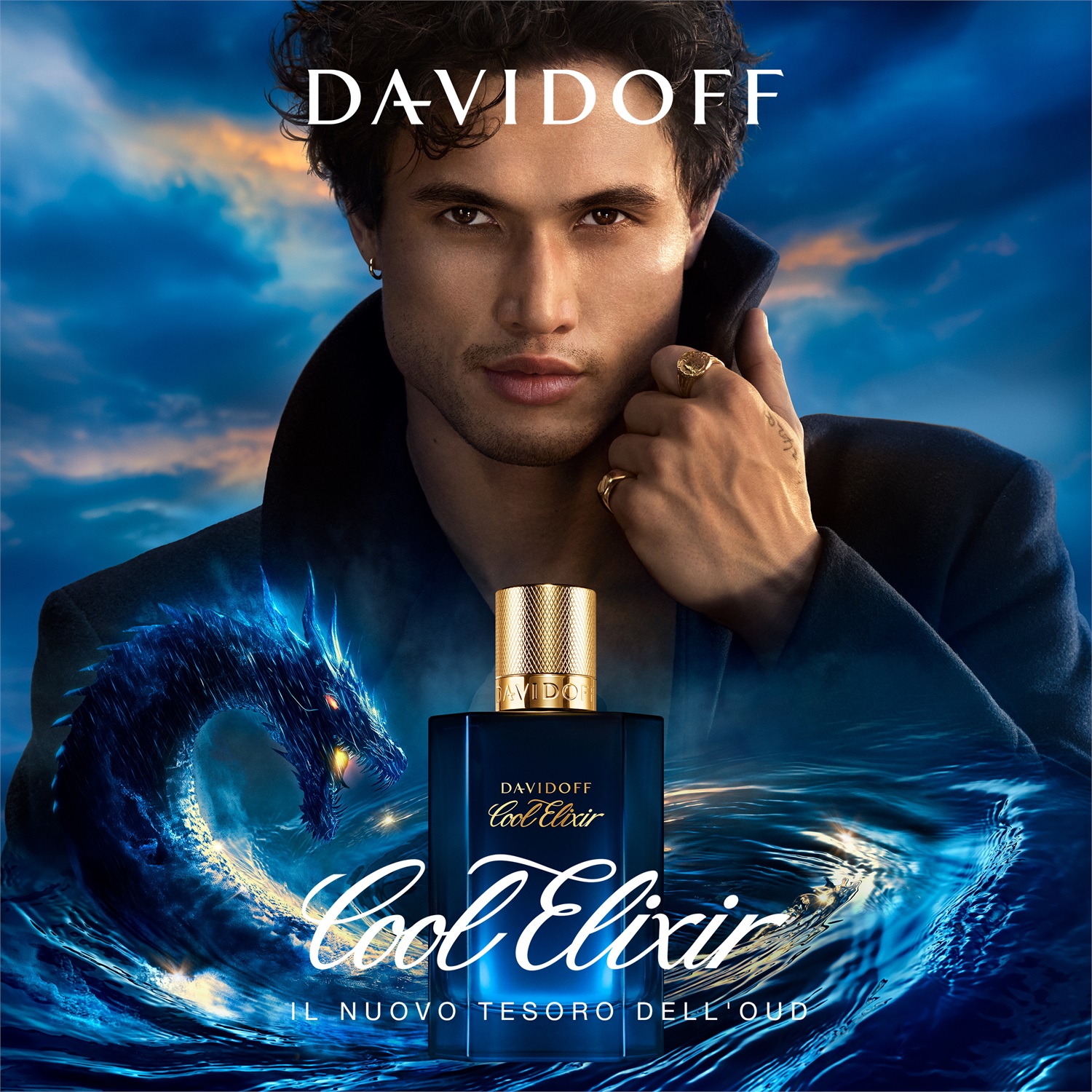 Davidoff Cool Elixir Oud Aromatique Parfum Intense 100ml - Fragranza Maschile Legnosa con Note di Oud, Lavandino e Ossido di Rosa