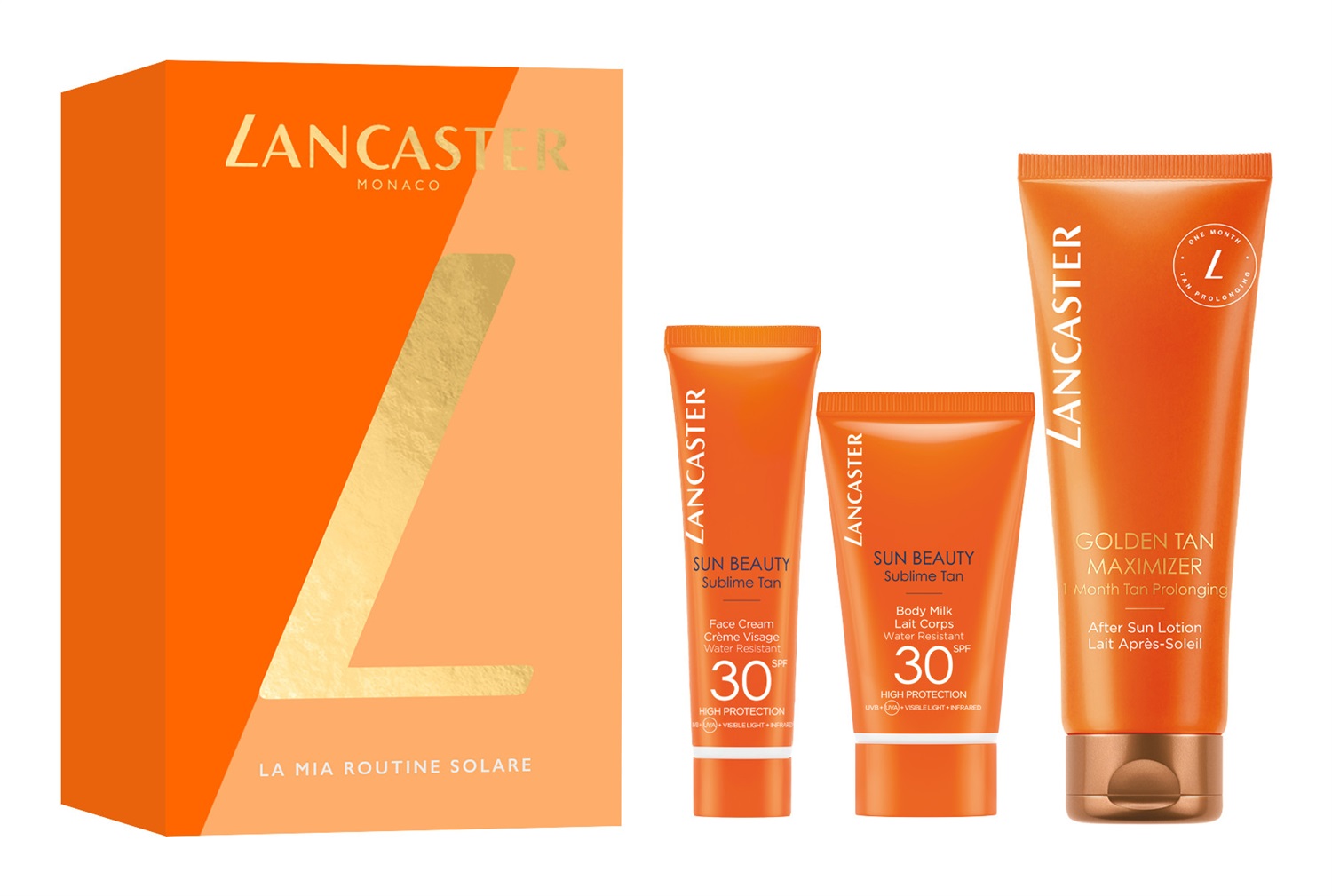Lancaster My Sun Kit - Cofanetto Solare con Crema Viso SPF30, Crema Doposole Corpo e Viso