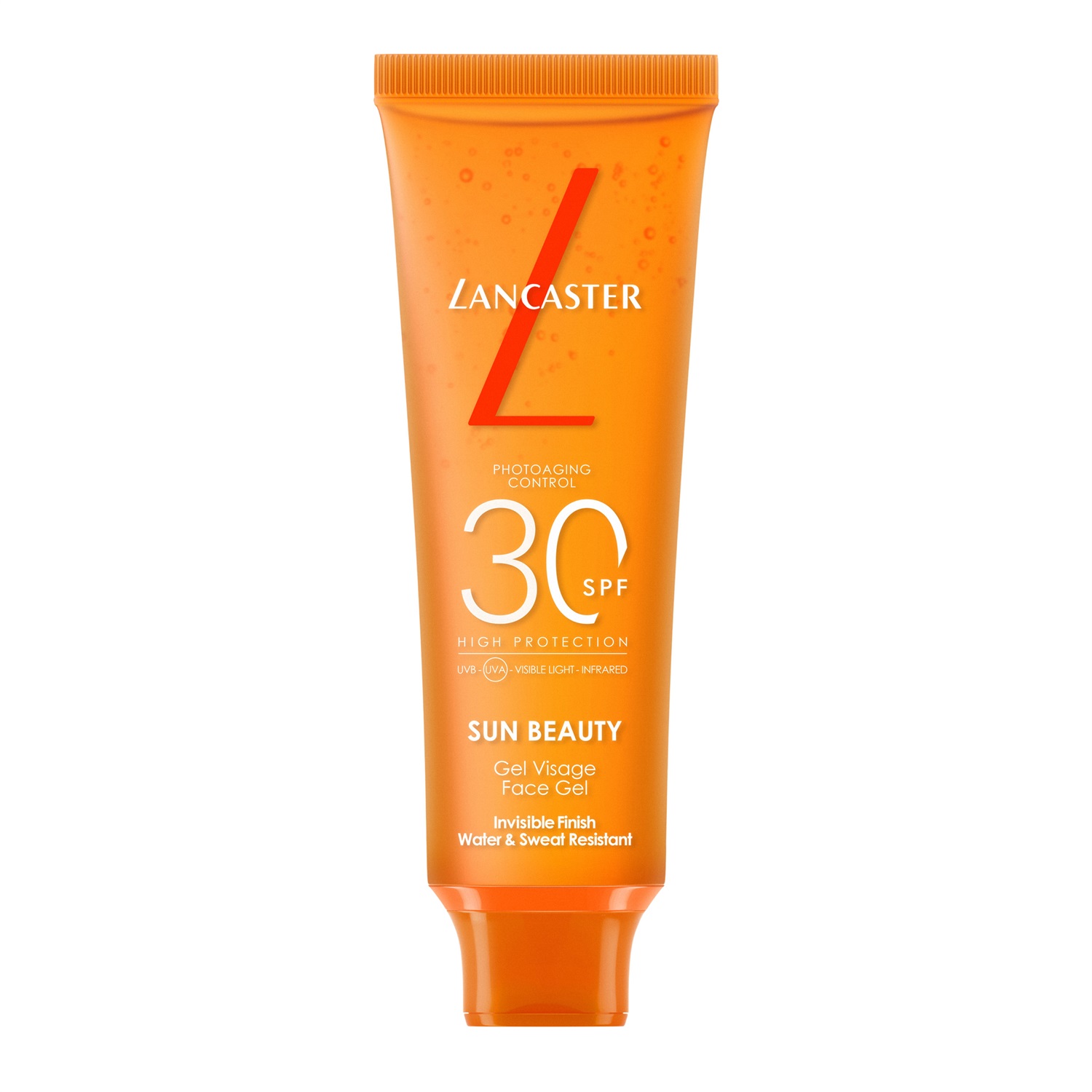 Lancaster Sun Beauty Face Gel SPF 30 - Gel Viso Trasparente 50 ml con Full Light Technology e Resistente all'Acqua