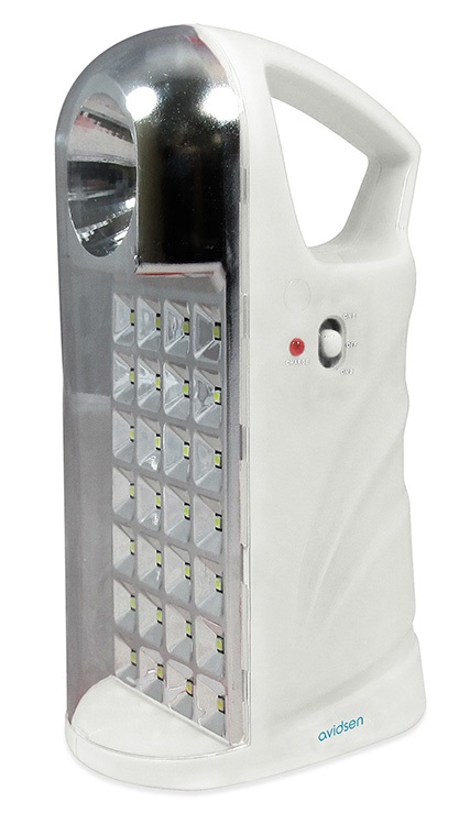 Avidsen 103652 Lampada di Emergenza Portatile 28 LED SMD Ricaricabile con Accensione Automatica