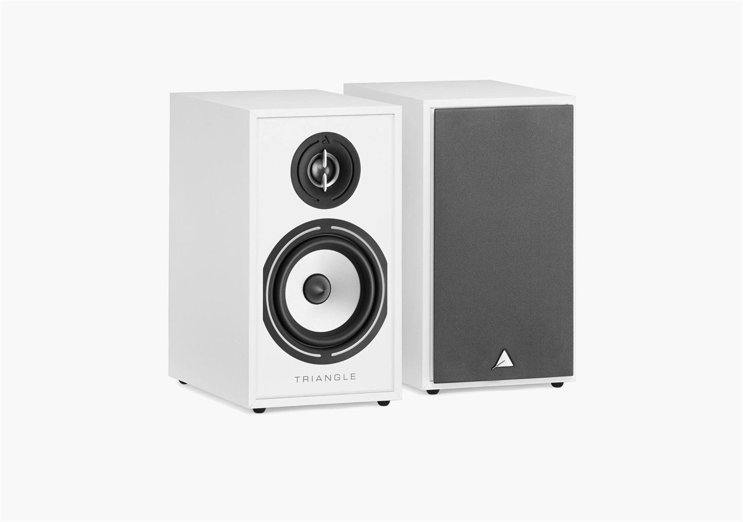 Triangle Borea BR02 Coppia Diffusori da Scaffale 2 Vie Bianchi con Tweeter in Seta e Midrange da 13 cm