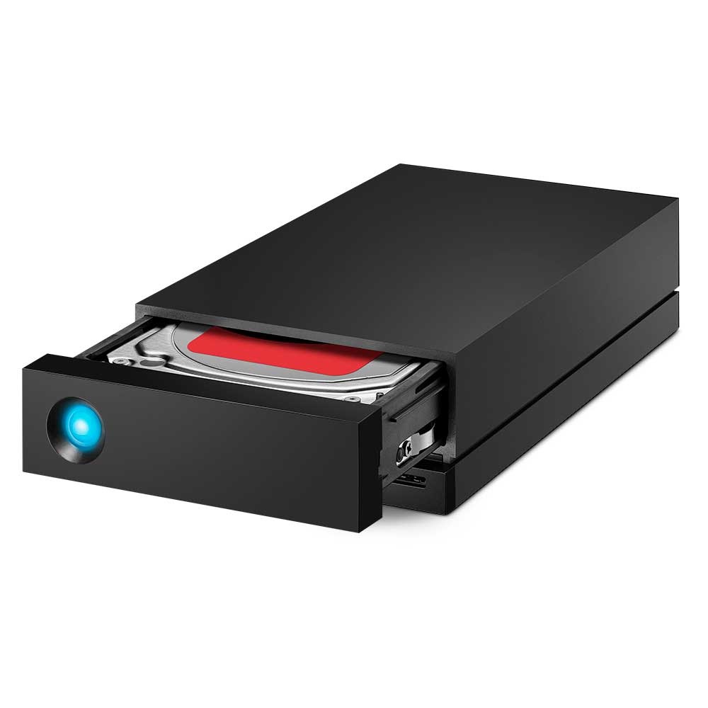 LaCie 1big Dock HDD Esterno 16 TB, 7200 RPM, Thunderbolt 3 e USB 3.2 Gen 1, Nero, con 5 anni di Data Rescue Service