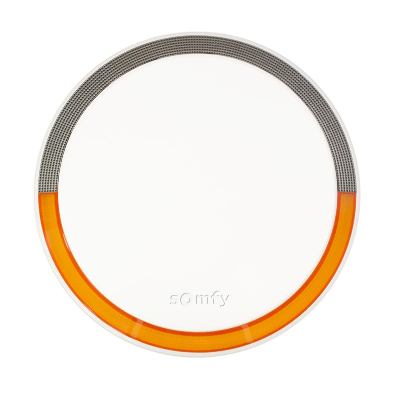 Somfy 2401491 Sirena Esterna Wireless con Allarme Antifurto da 112 dB e Lampeggiante Arancione