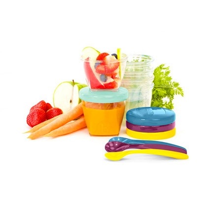 Babymoov A004310 Babybols Set di Contenitori Ermetici per Pappe - 12 Vasetti (3x120ml, 3x180ml, 6x250ml) con Coperchio a Vite, Sterilizzabili e Adatti a Microonde