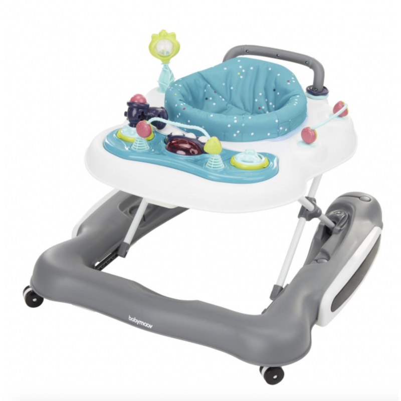Babymoov Girello 5 in 1 Evolutivo per Bambini - Deambulatore, Corrimano, Dondolo, Area Giochi, Altezza Regolabile, Sedile Girevole a 360°