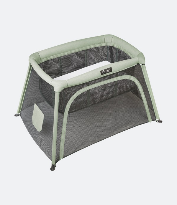 Babymoov Moov and Comfy Lettino da Viaggio 3 in 1 Pieghevole Verde e Grigio - Adatto dalla Nascita fino a 4 Anni, Trasformabile in Area Giochi