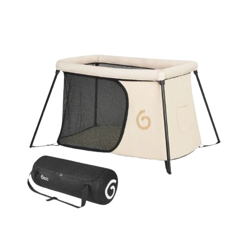 Babymoov Lettino da viaggio Moov & Sleep - Ultra Compatto e Leggero (<5kg), Montaggio Rapido, Dalla Nascita a 4 Anni, Confortevole con Materassino in Tencel