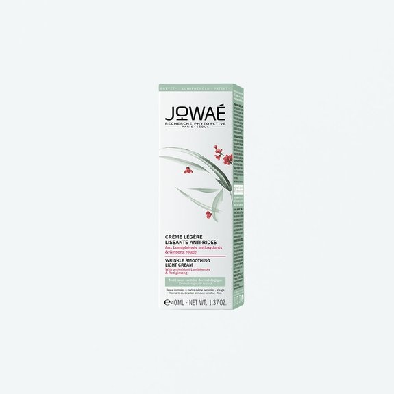Jowae Crema Leggera Levigante Antirughe - 40ml, Texture Gel Setosa, Ideale per Pelli Normali e Miste, con Lumifenoli e Ginseng Rosso