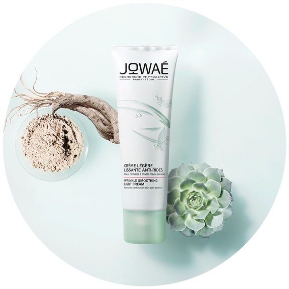 Jowae Crema Leggera Levigante Antirughe - 40ml, Texture Gel Setosa, Ideale per Pelli Normali e Miste, con Lumifenoli e Ginseng Rosso