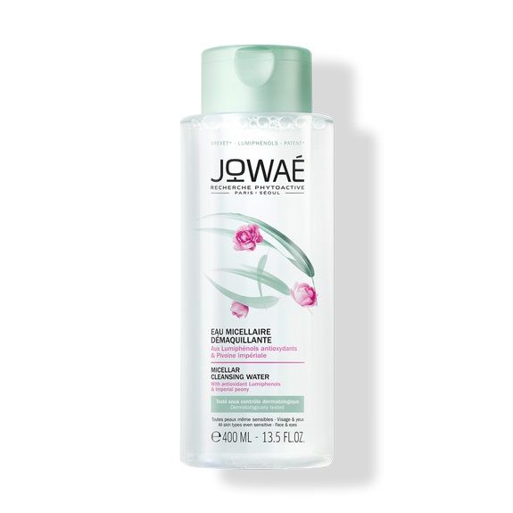 Jowae Acqua Micellare Struccante Viso e Occhi 400 ml - Formula Delicata con Peonia Imperiale e Lumifenoli Antiossidanti, 94% Ingredienti Naturali