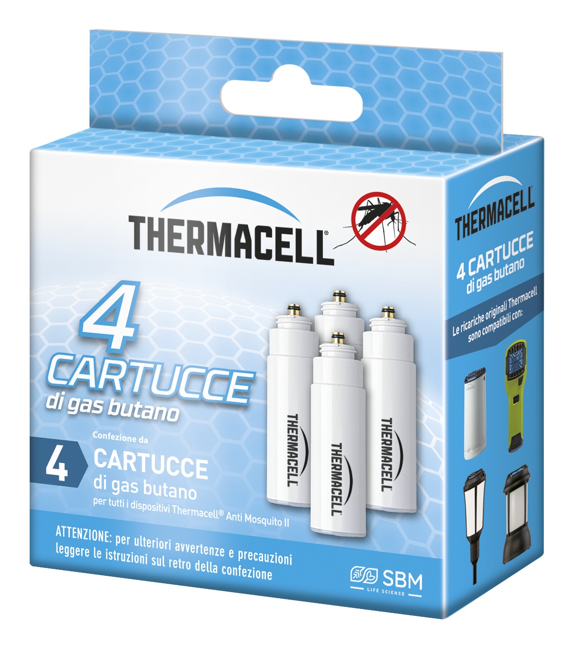 Thermacell Ricarica per Repellente Antizanzare - Protezione 21m², 48 Ore di Durata, 4 Cartucce, Inodore e Sicuro per Tutti