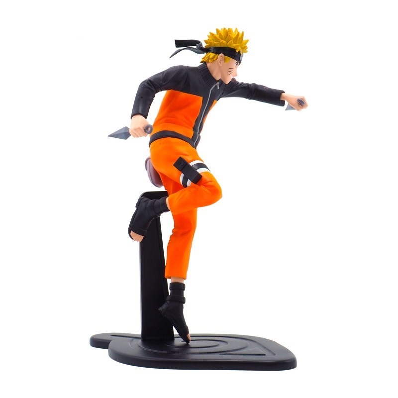 ABYstyle Naruto Shippuden Figurine - Naruto Uzumaki, 17cm, PVC, Base Konoha, Scala 1:10