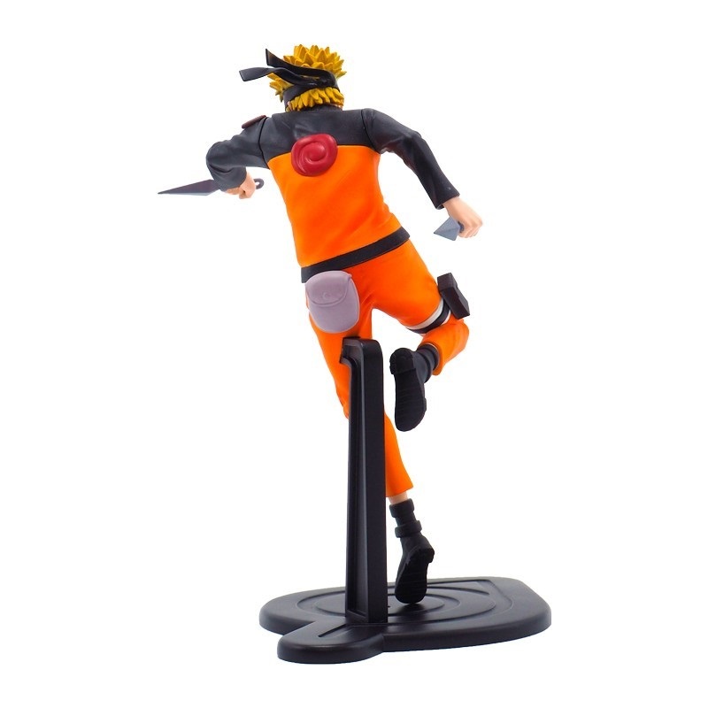 ABYstyle Naruto Shippuden Figurine - Naruto Uzumaki, 17cm, PVC, Base Konoha, Scala 1:10