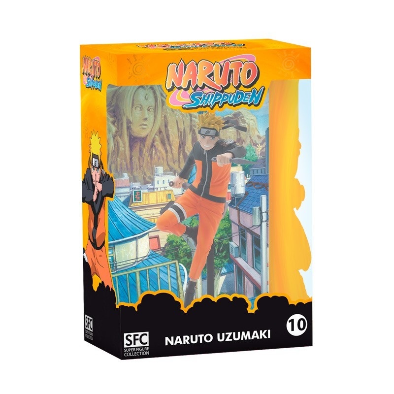 ABYstyle Naruto Shippuden Figurine - Naruto Uzumaki, 17cm, PVC, Base Konoha, Scala 1:10