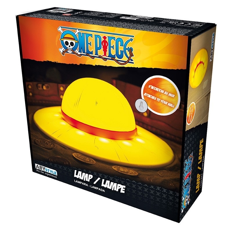 ABYstyle Lampada LED Portatile Cappello di Paglia One Piece - 100% Ufficiale, Funzionamento a Batteria, Dimensioni: 25 x 7,75 x 25 cm