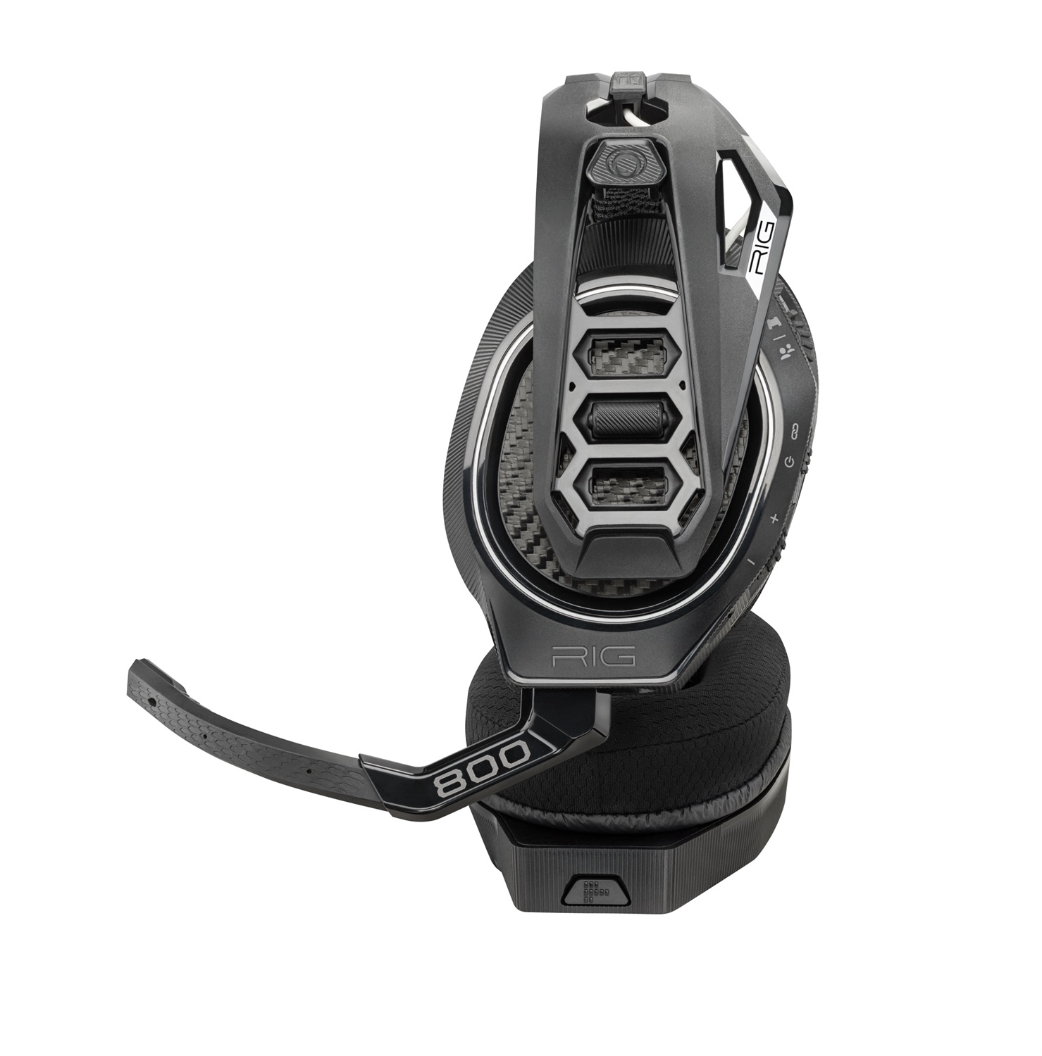 NACON RIG 800 HS V2 Cuffie Gaming Wireless Nero - Compatibilità Multipiattaforma, 24 Ore di Autonomia, Ricarica Rapida