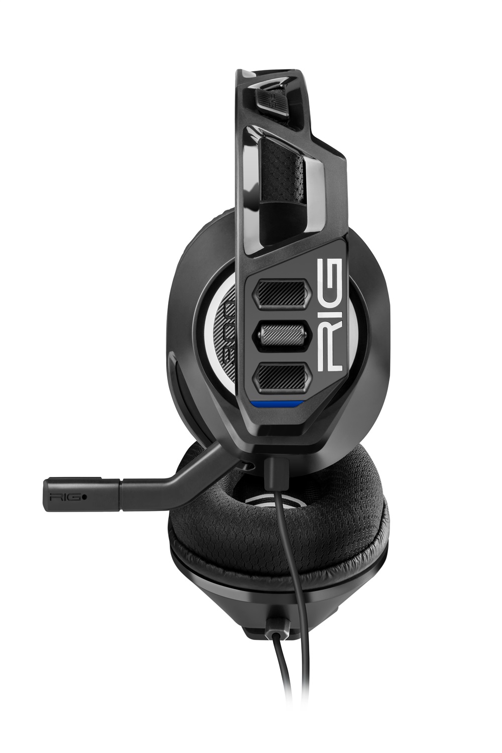 NACON RIG 300 PRO HS - Cuffie da gioco Cablate per PS4 e PS5, Nero, A Padiglione con Imbottitura Morbida