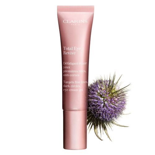 Clarins Total Eye Revive Crema-Gel Contorno Occhi 15 ml - Riduce Borse e Occhiaie, Decongestiona e Leviga i Segni di Fatica