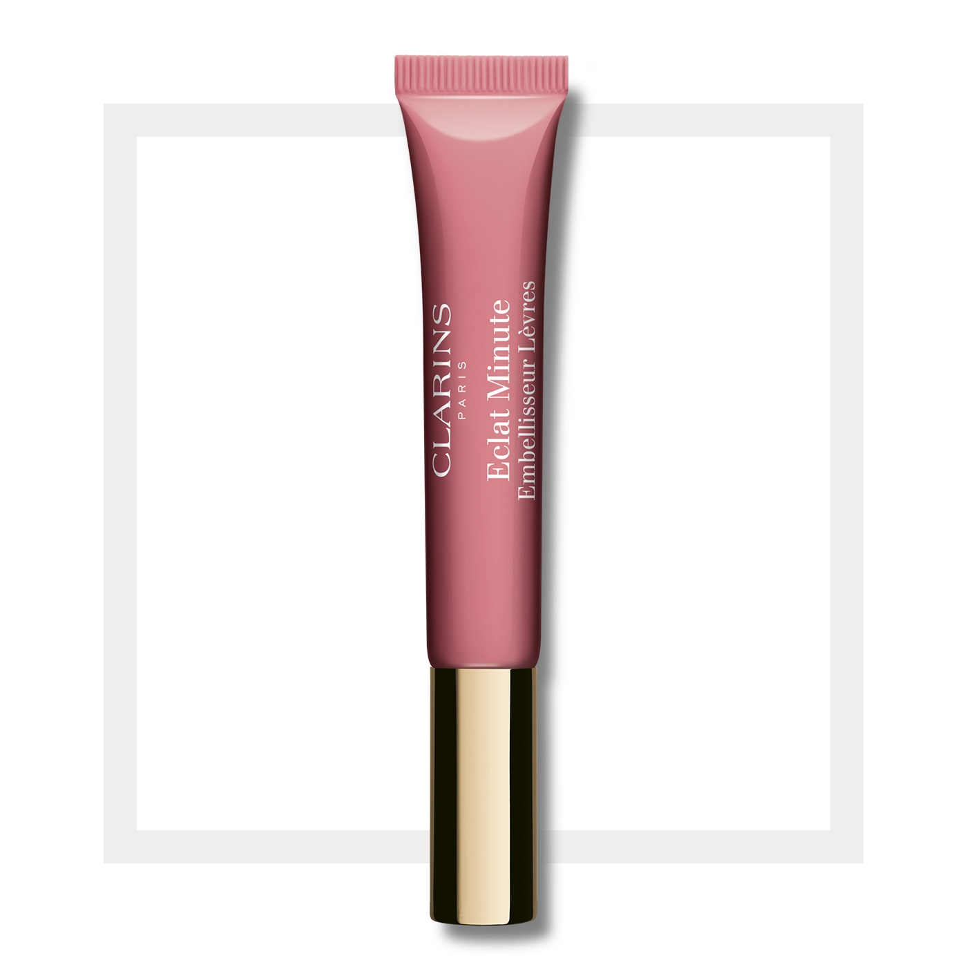 Clarins Eclat Minute Embellisseur Lèvres 01 Rose Shimmer - Gloss Rimpolpante e Idratante 12ml