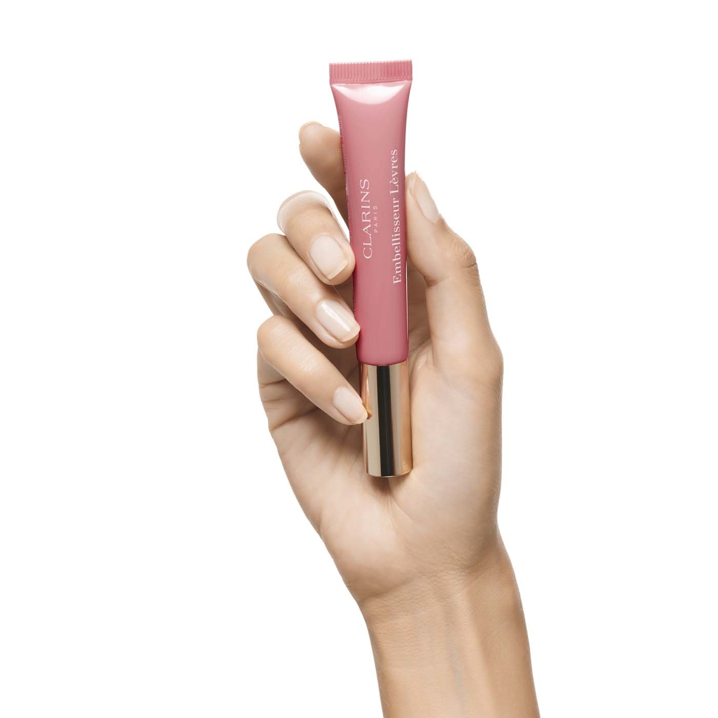 Clarins Eclat Minute Embellisseur Lèvres 01 Rose Shimmer - Gloss Rimpolpante e Idratante 12ml