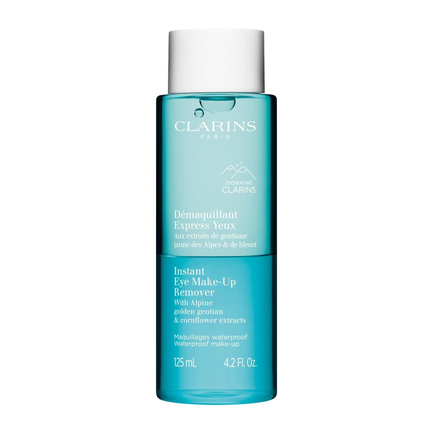 Clarins Démaquillant Express Yeux 125 ml - Struccante Occhi Bifase per Make-Up Waterproof, Delicato e Non Grasso