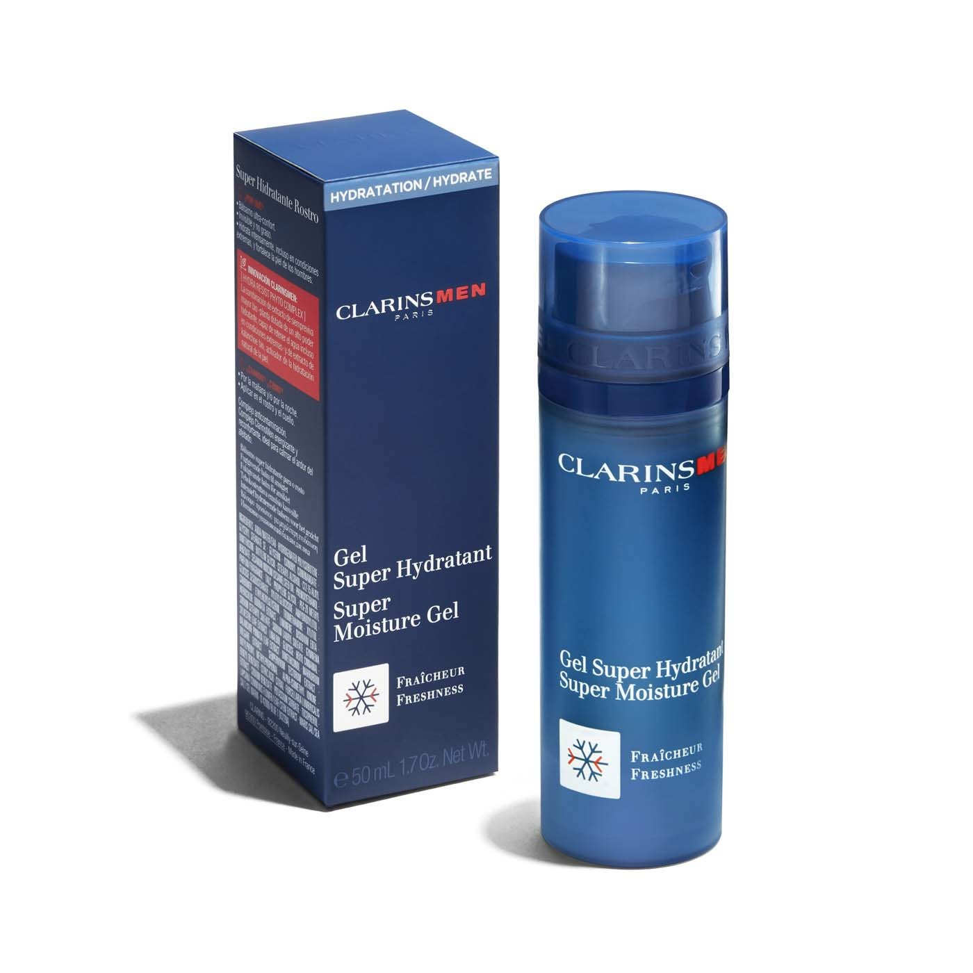 Clarins Gel Superidratante Uomo 50 ml - Idratante Ultra Fresco e Non Appiccicoso