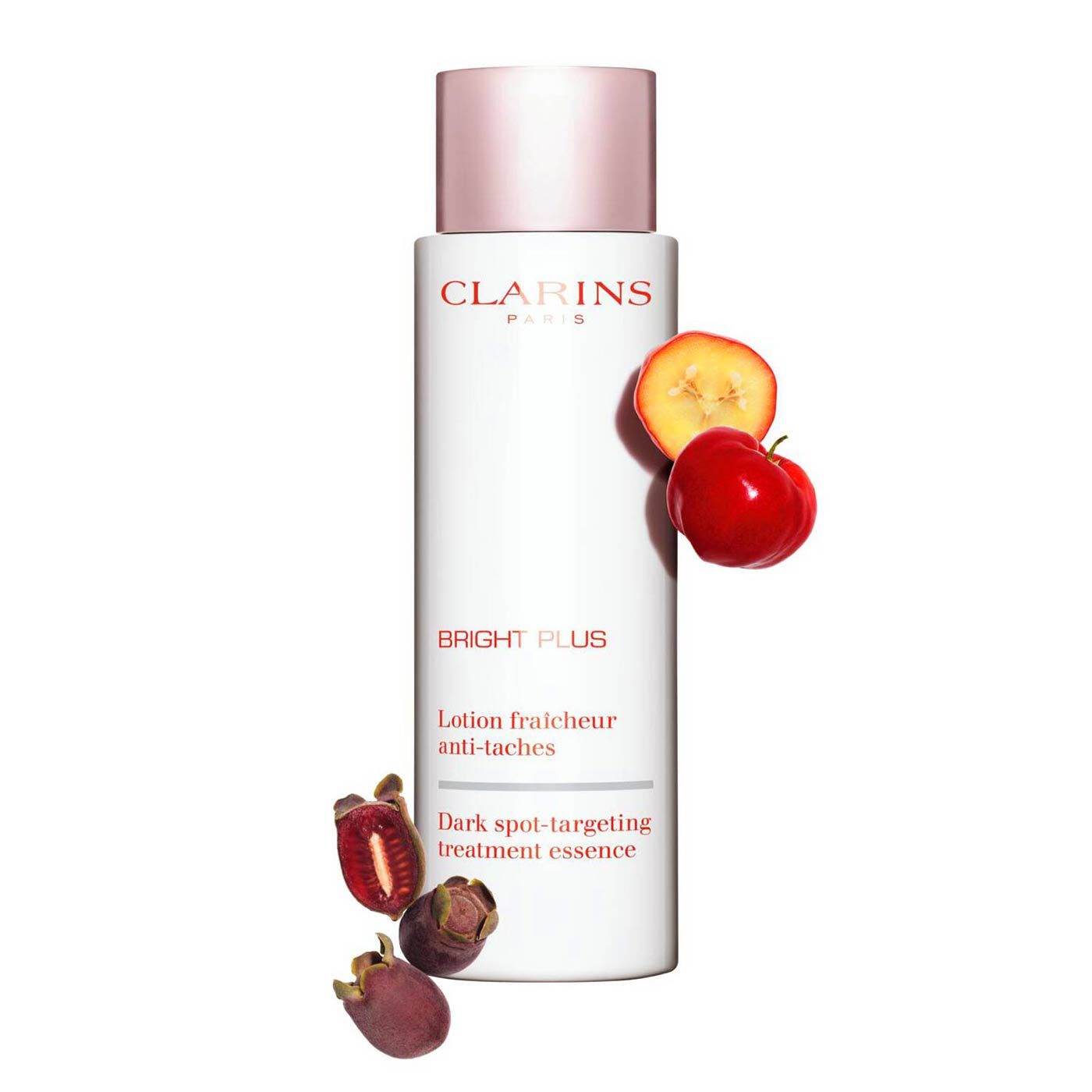 CLARINS Bright Plus Essence 200ml - Lozione Trattante Antimacchie per Pelli Miste a Grasse con Estratti di Super Frutti e Vitamina C