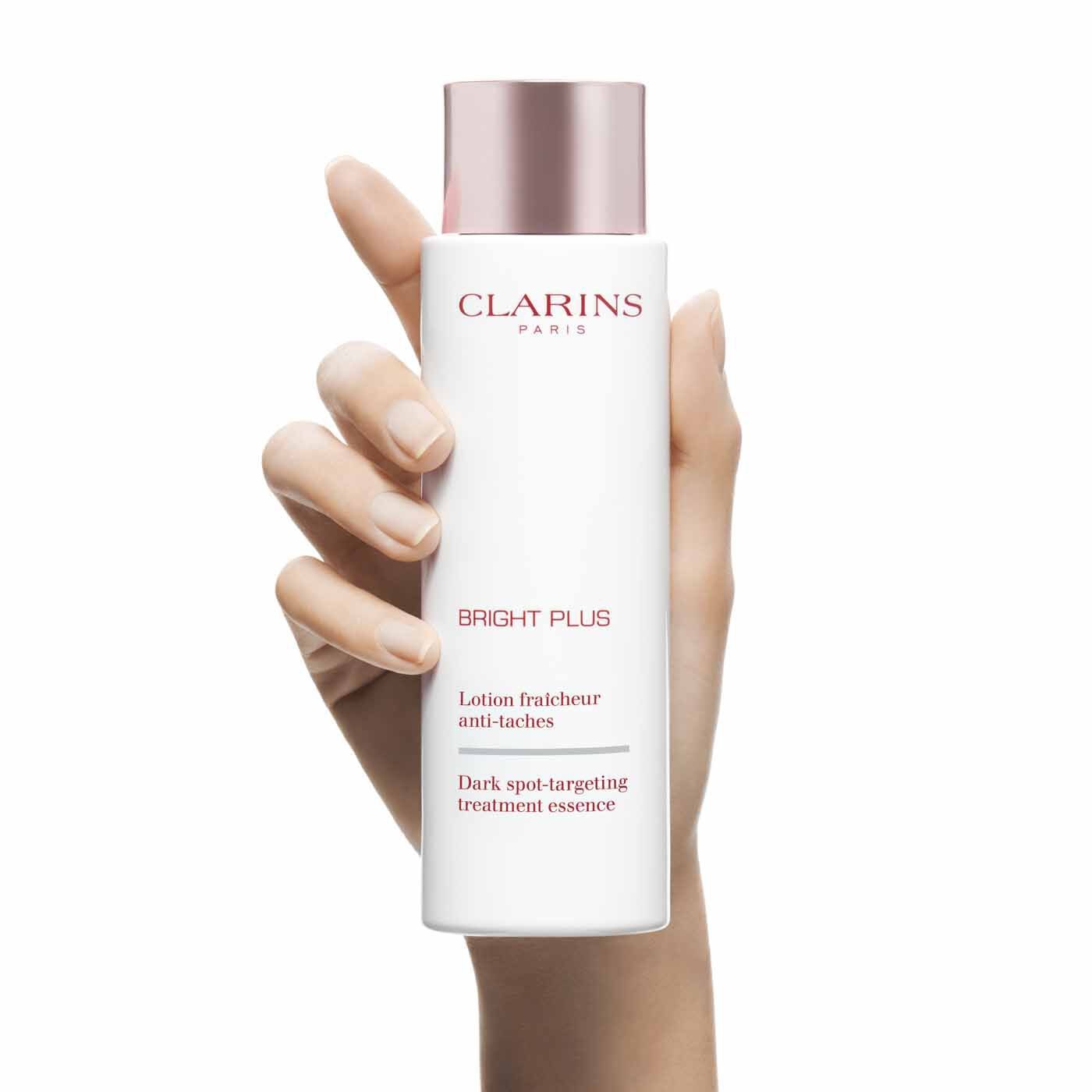 CLARINS Bright Plus Essence 200ml - Lozione Trattante Antimacchie per Pelli Miste a Grasse con Estratti di Super Frutti e Vitamina C