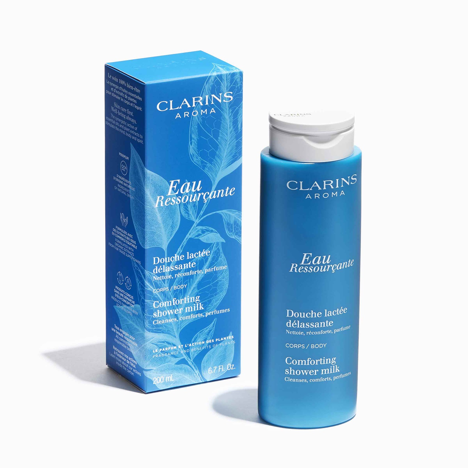 Clarins Doccia Latte Rilassante Eau Ressourçante 200 ml - Crema doccia delicata con profumo rilassante