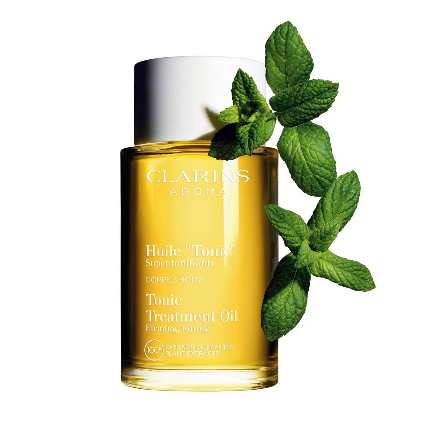 Clarins Huile Tonic 100ml - Olio Corpo Rassodante e Tonificante con Estratti Vegetali