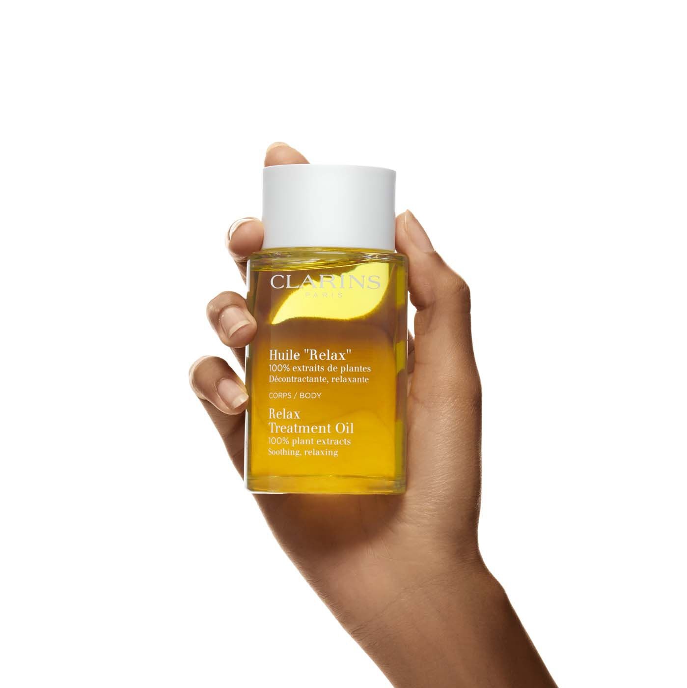 Clarins Olio Corpo Huile Relax 100ml - Olio Rilassante con Estratti Vegetali Nutrienti