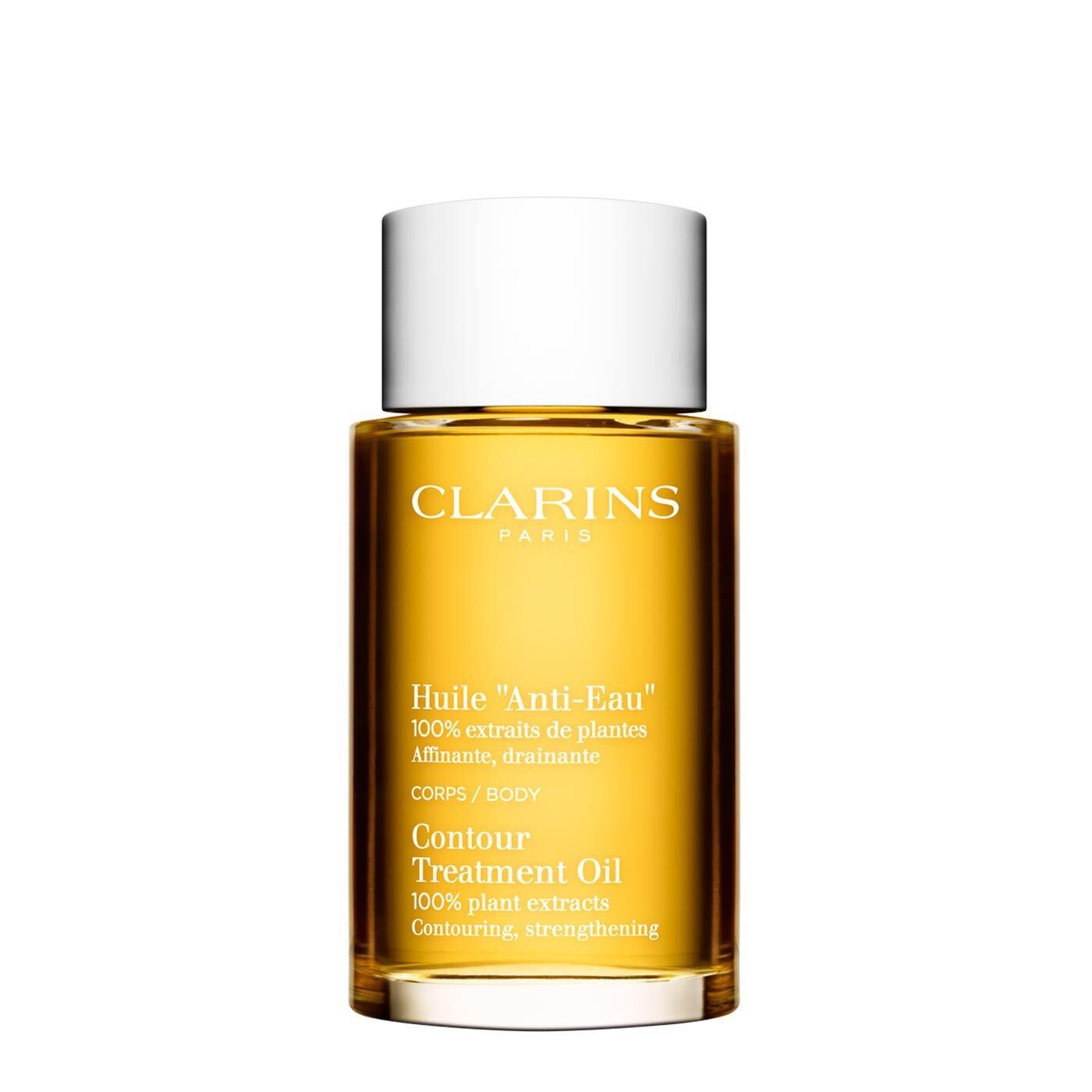 Clarins Huile Anti-Eau 100ml - Olio corpo snellente, tonificante e drenante con 100% estratti puri di piante