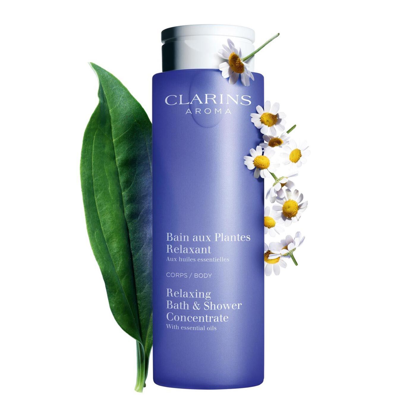 Clarins Bain Aux Plantes Relaxant - Gel Doccia e Bagno Rilassante 200 ml con Lavanda, Camomilla e Arancio Amaro