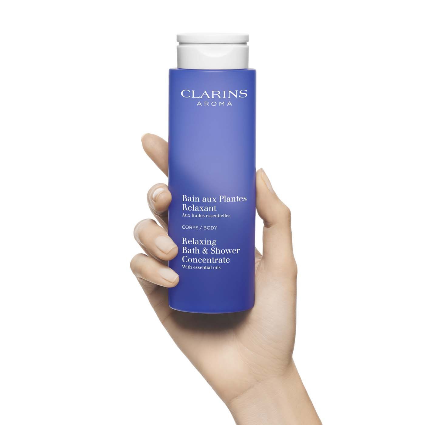 Clarins Bain Aux Plantes Relaxant - Gel Doccia e Bagno Rilassante 200 ml con Lavanda, Camomilla e Arancio Amaro