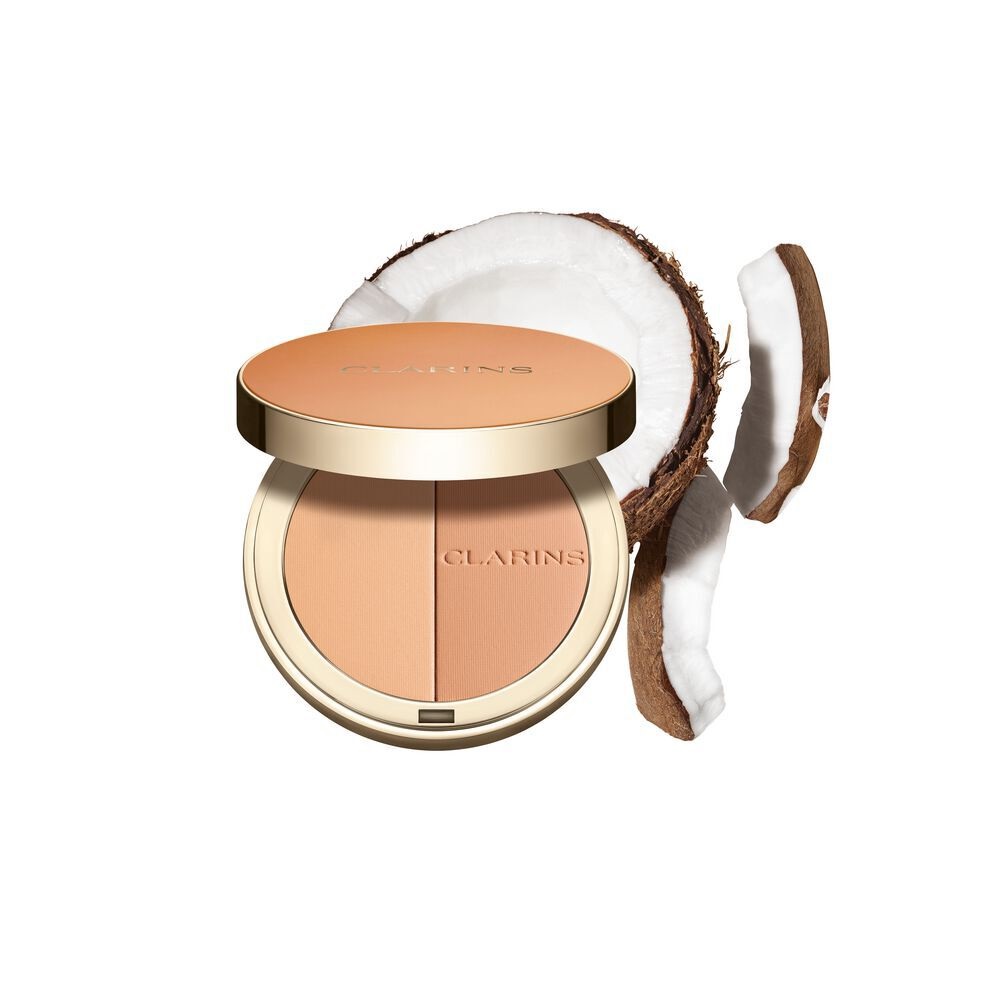 Clarins Ever Bronze Compact Powder 01 Light - Polvere Abbronzante 10 g con Texture Ultra Leggera e Ingredienti Naturali