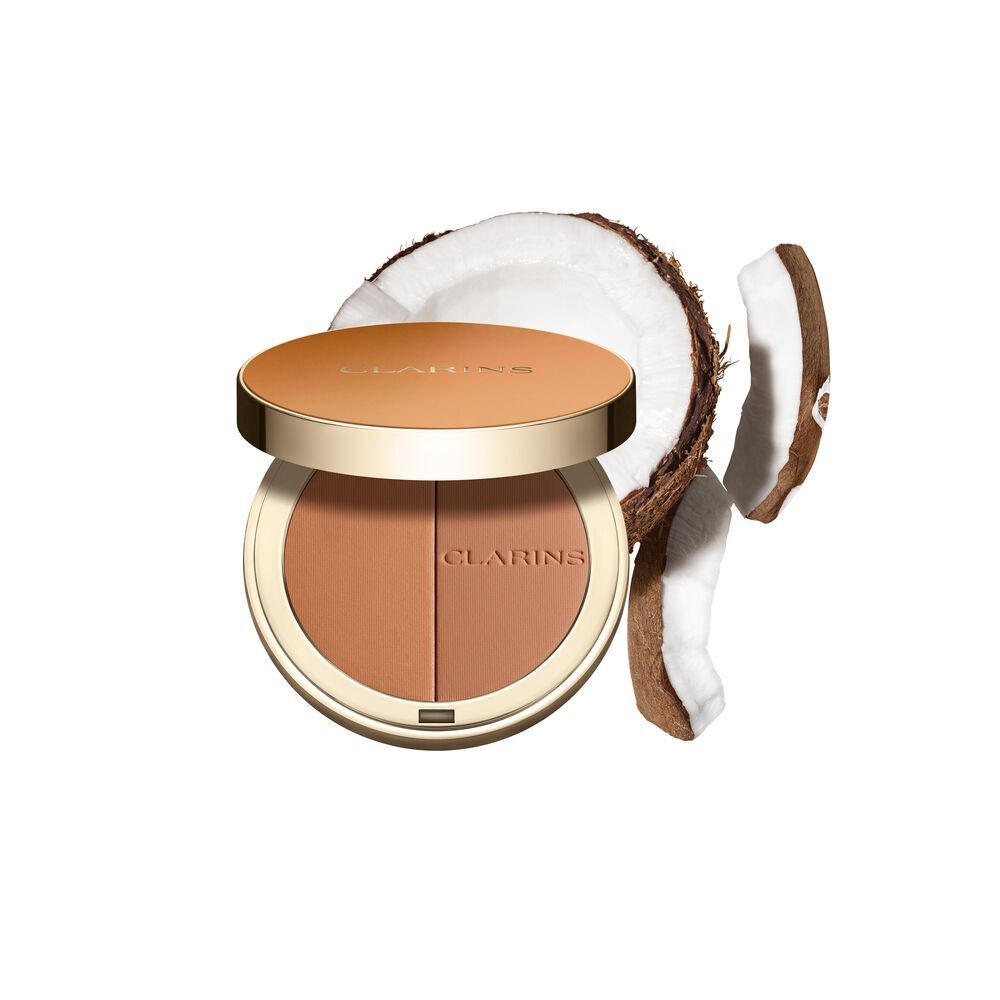 Clarins Ever Bronze Compact Powder 03 Deep - Polvere Compatta Abbronzante 10g, Effetto Naturale e Radiant