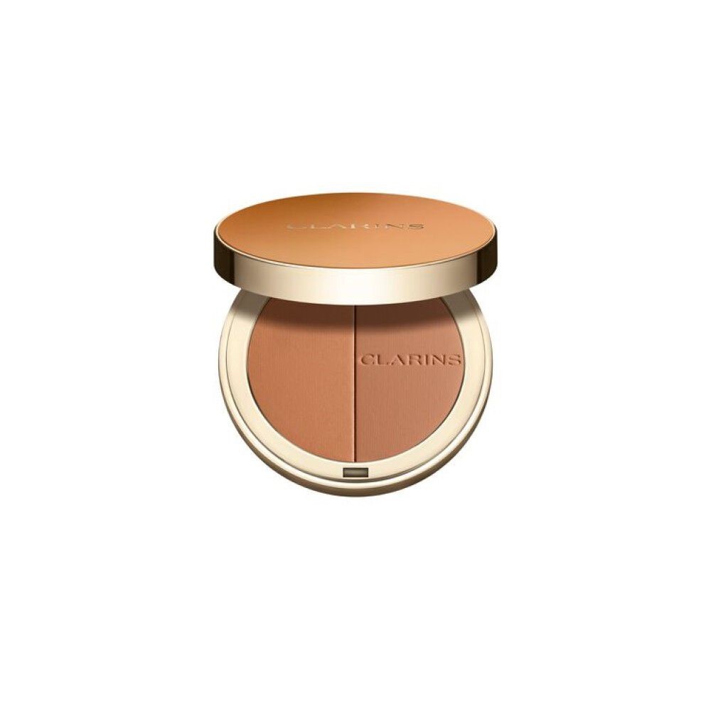 Clarins Ever Bronze Compact Powder 03 Deep - Polvere Compatta Abbronzante 10g, Effetto Naturale e Radiant