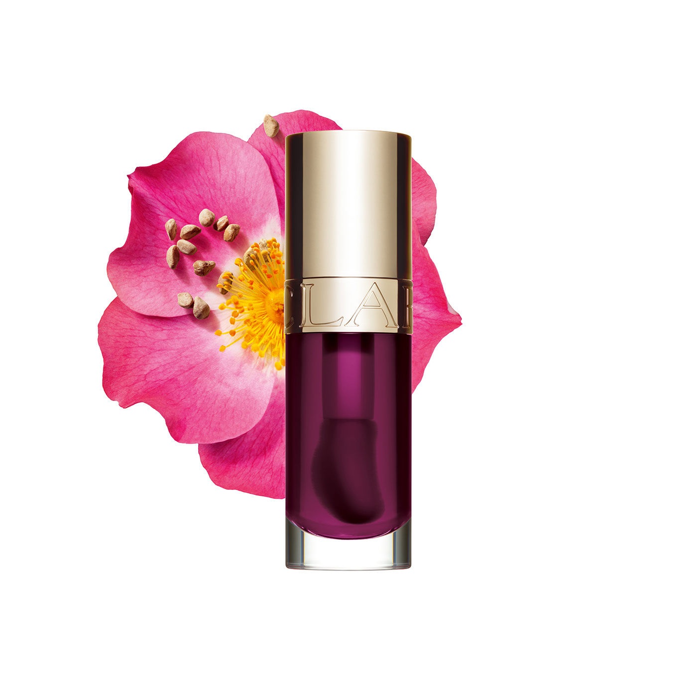 Clarins Lip Comfort Oil 10 Plum 7ml - Olio Nutriente per Labbra Idratanti e Brillanti