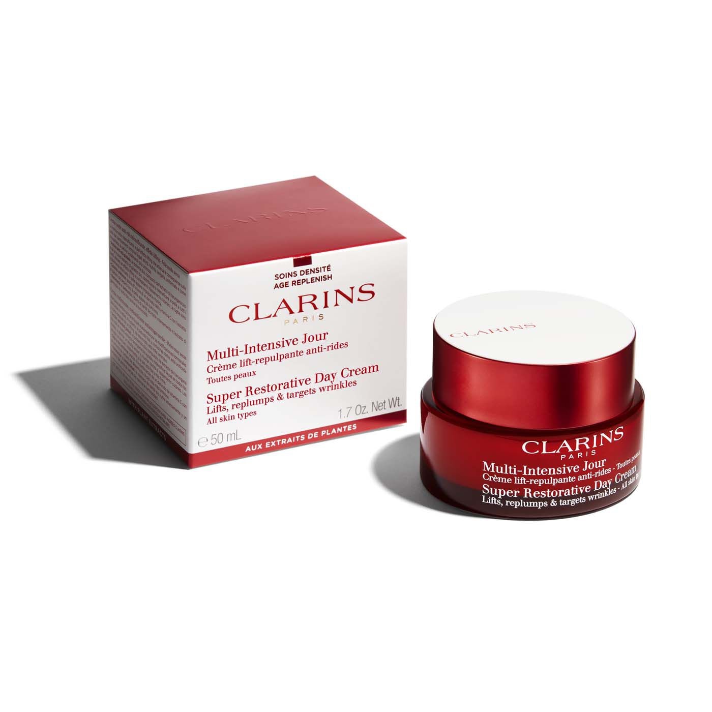 Clarins Multi-Intensive Crema Giorno Antietà 50 ml - Per Tutti i Tipi di Pelle, Effetto Lifting e Anti-Rughe