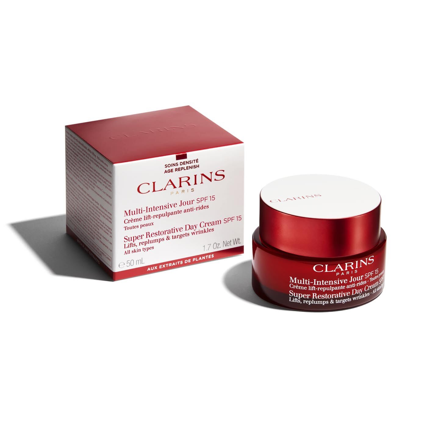Clarins Multi-Intensive Crema Giorno Antietà SPF 15 - Adatta a Tutti i Tipi di Pelle - 50 ml