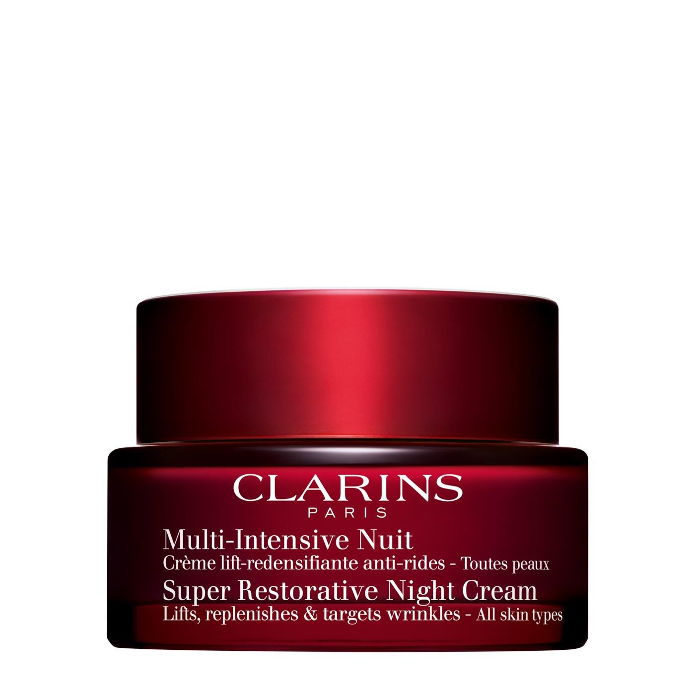 Clarins Multi-Intensive Crema Antietà Notte 50 ml - Tutti i tipi di pelle, Idratante, Antirughe, Lifting