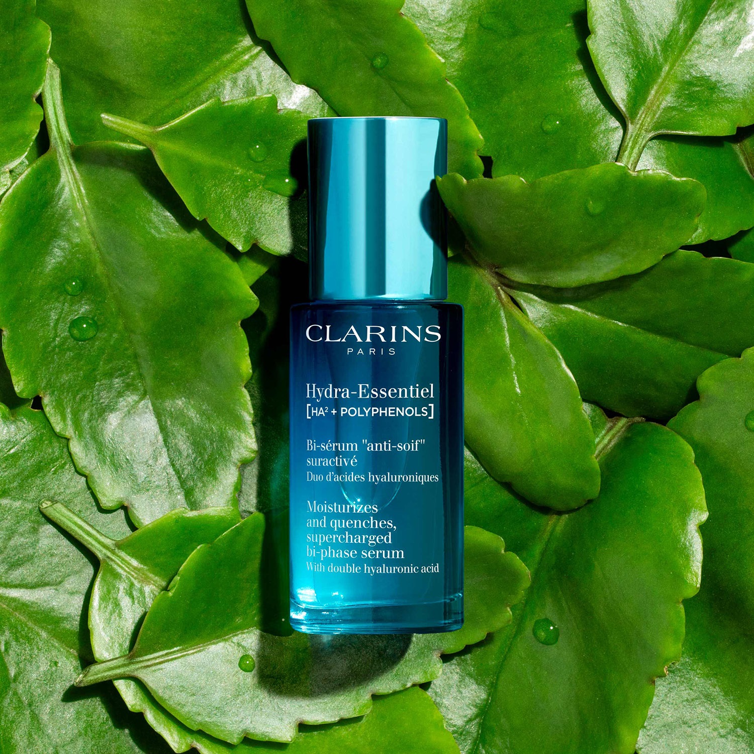 Clarins Hydra-Essentiel [HA²] Siero Bifase Idratante 30 ml - Idratazione Ultra-Attiva con Acido Ialuronico e Polifenoli