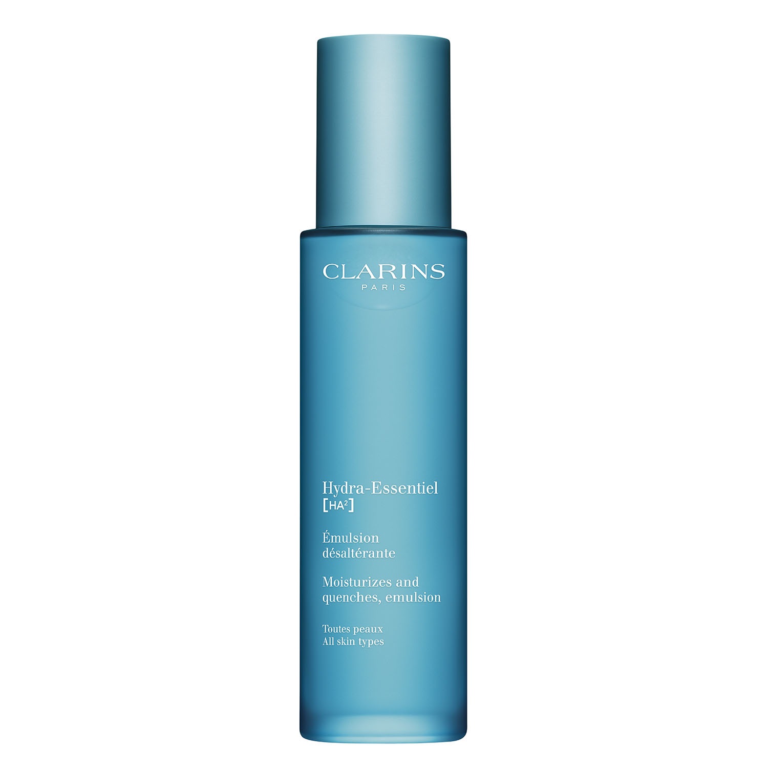 Clarins Hydra-Essentiel Emulsione Viso Idratante e Rimpolpante 75 ml - Acido Ialuronico, Estratto di Goethe Bio, Acqua di Rosa di Damasco