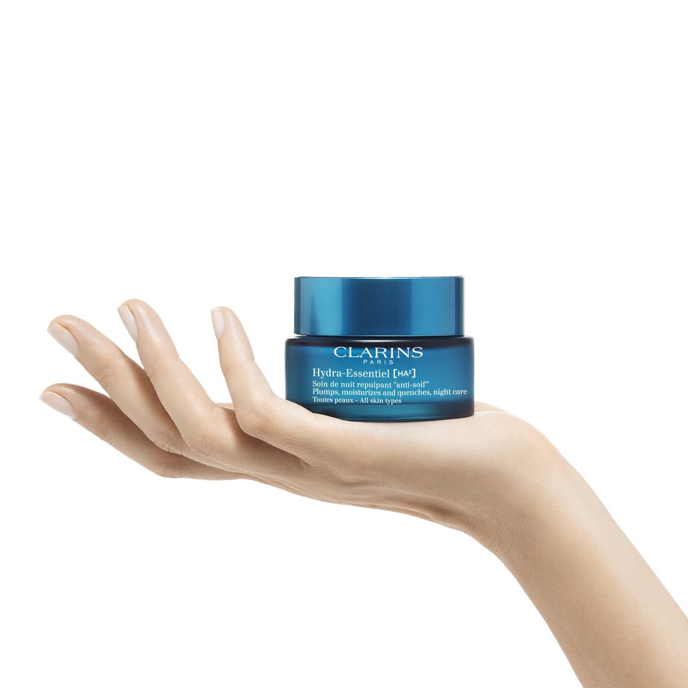 Clarins Hydra-Essentiel [HA²] Crema Notte Rimpolpante Idratante 50 ml - Idratazione Intensa per Tutti i Tipi di Pelle