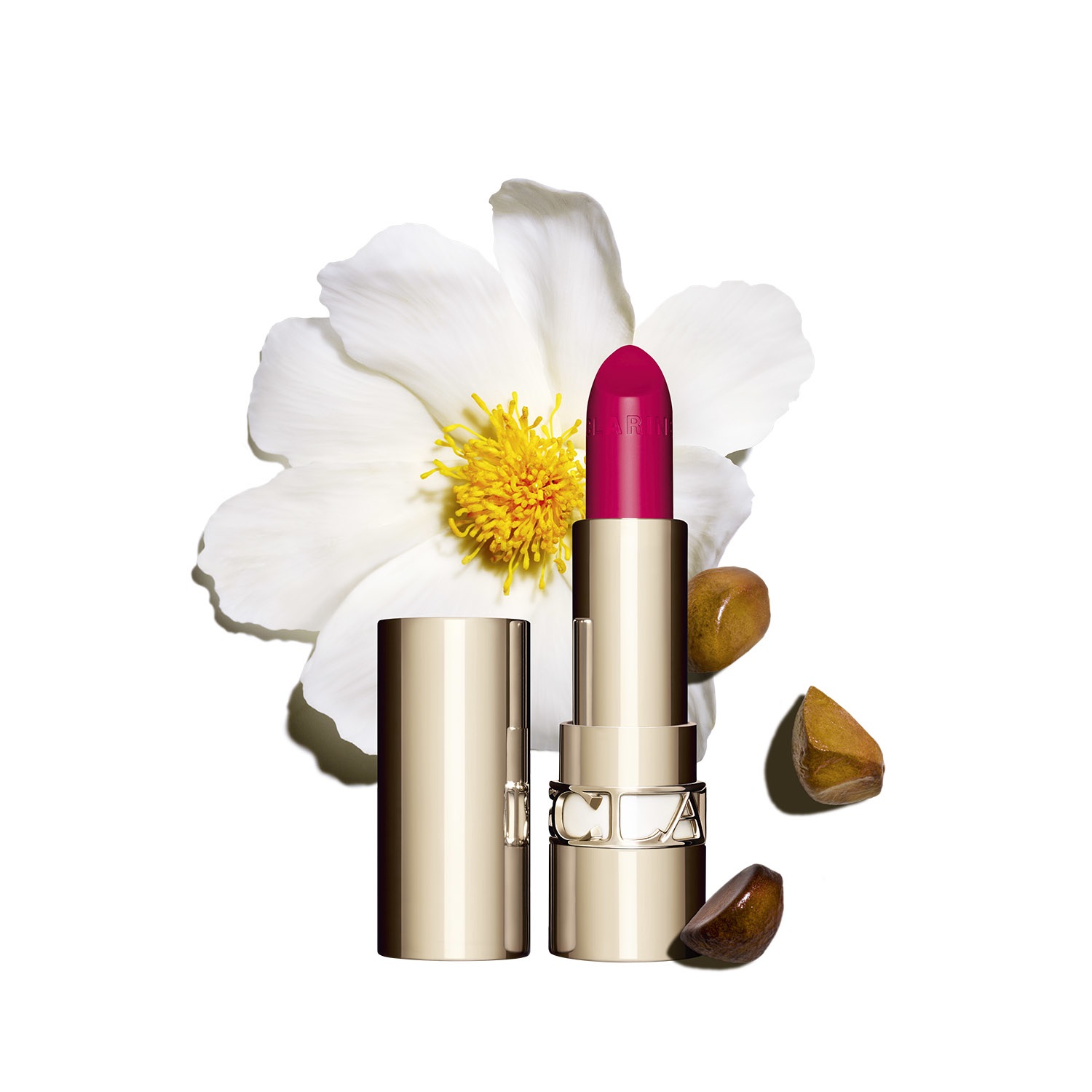 Clarins Joli Rouge 775 Pink Petunia - Rossetto Satinato 3.5g con Formula Idratante e Texture Cremosa