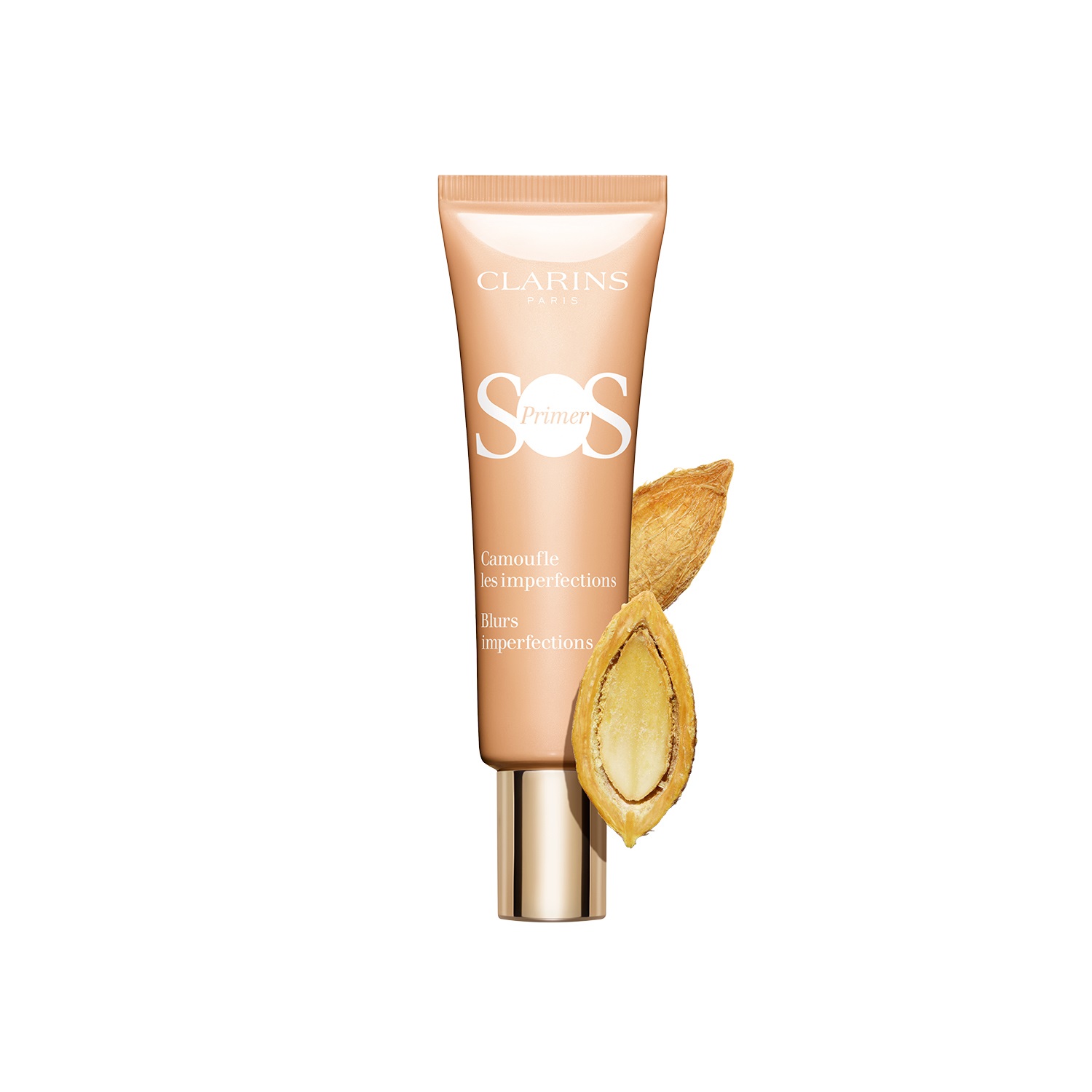 Clarins SOS Primer Pesca 30ml - Base trucco illuminante e idratante, corregge le imperfezioni e uniforma l'incarnato