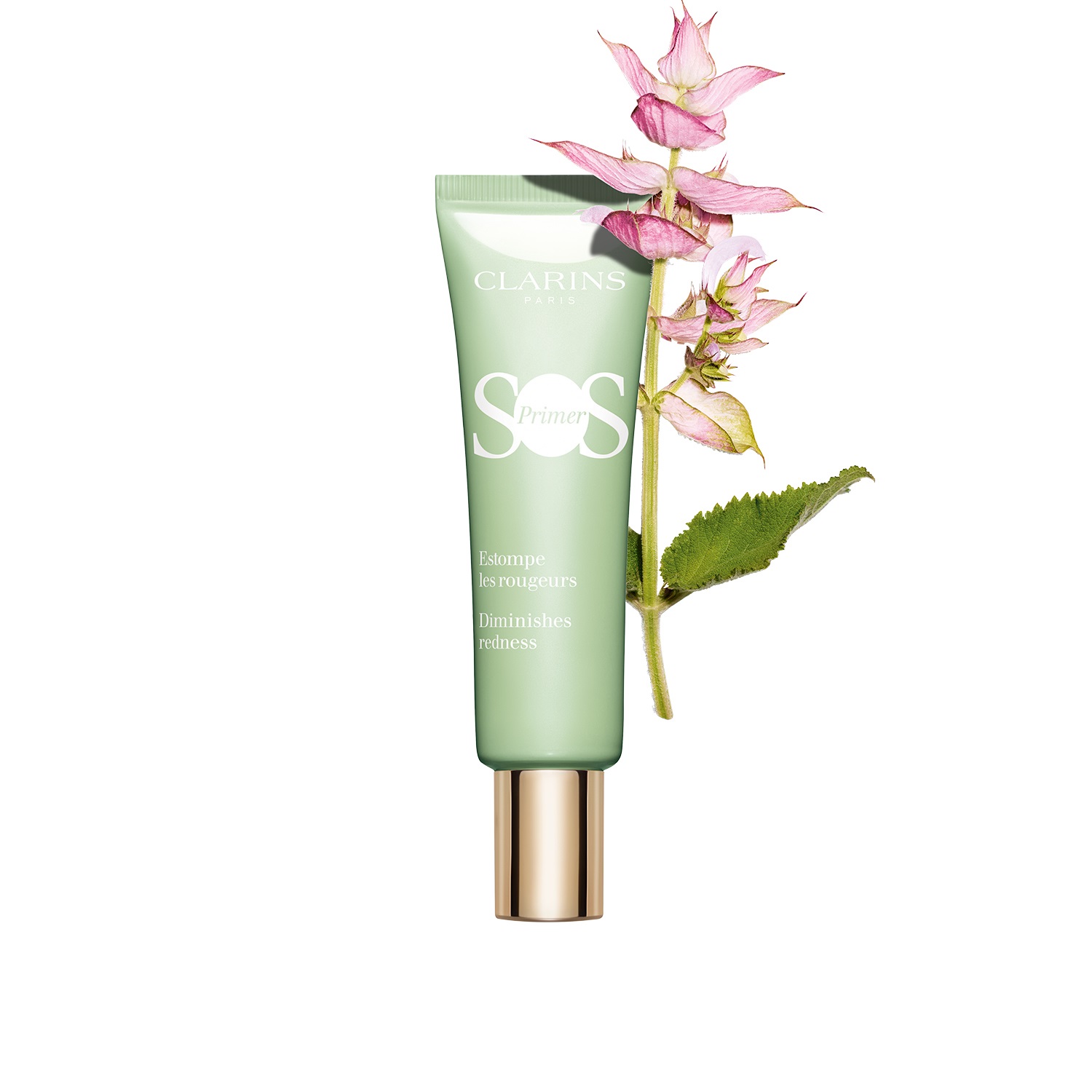 Clarins SOS Primer Verde 30 ml - Primer Viso Correttivo che Contrasta i Rossori e Idrata