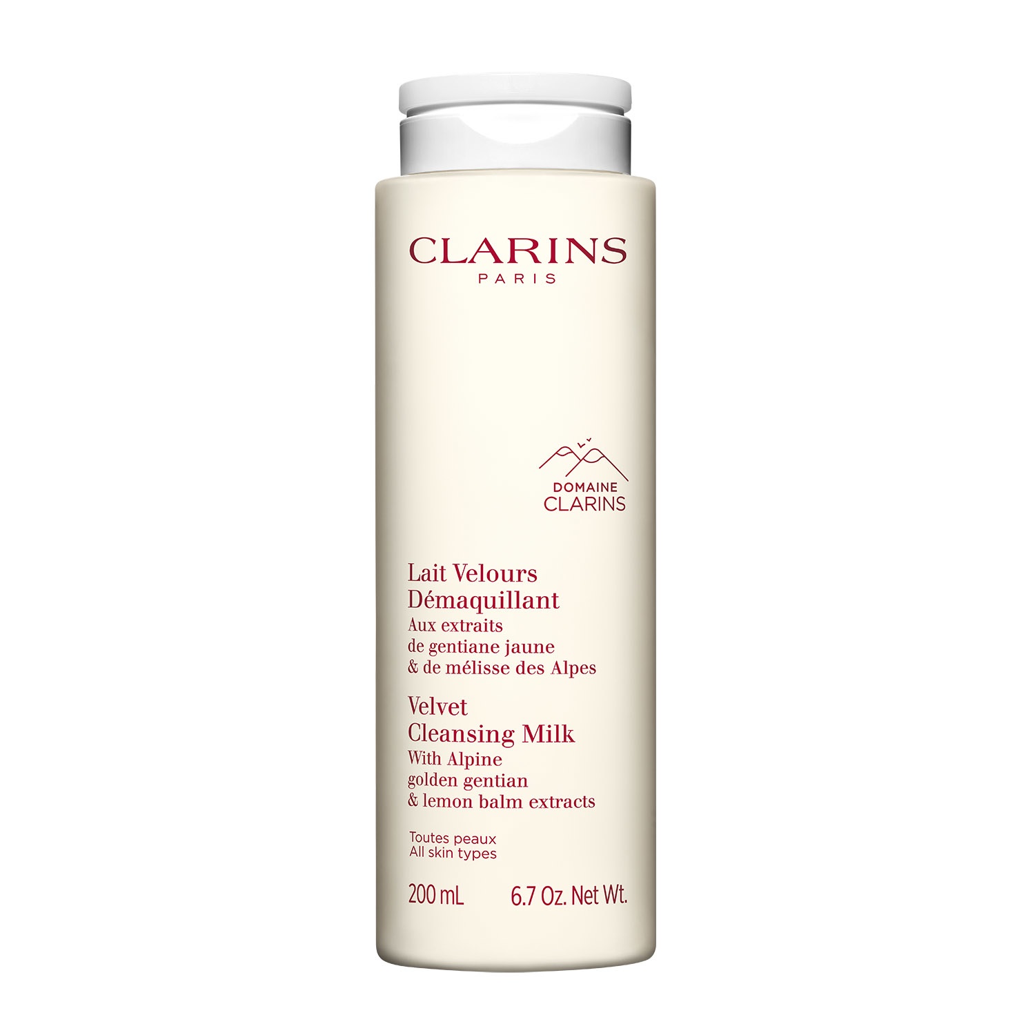 Clarins Lait Velours Démaquillant 200ml - Latte Detergente Delicato per Viso