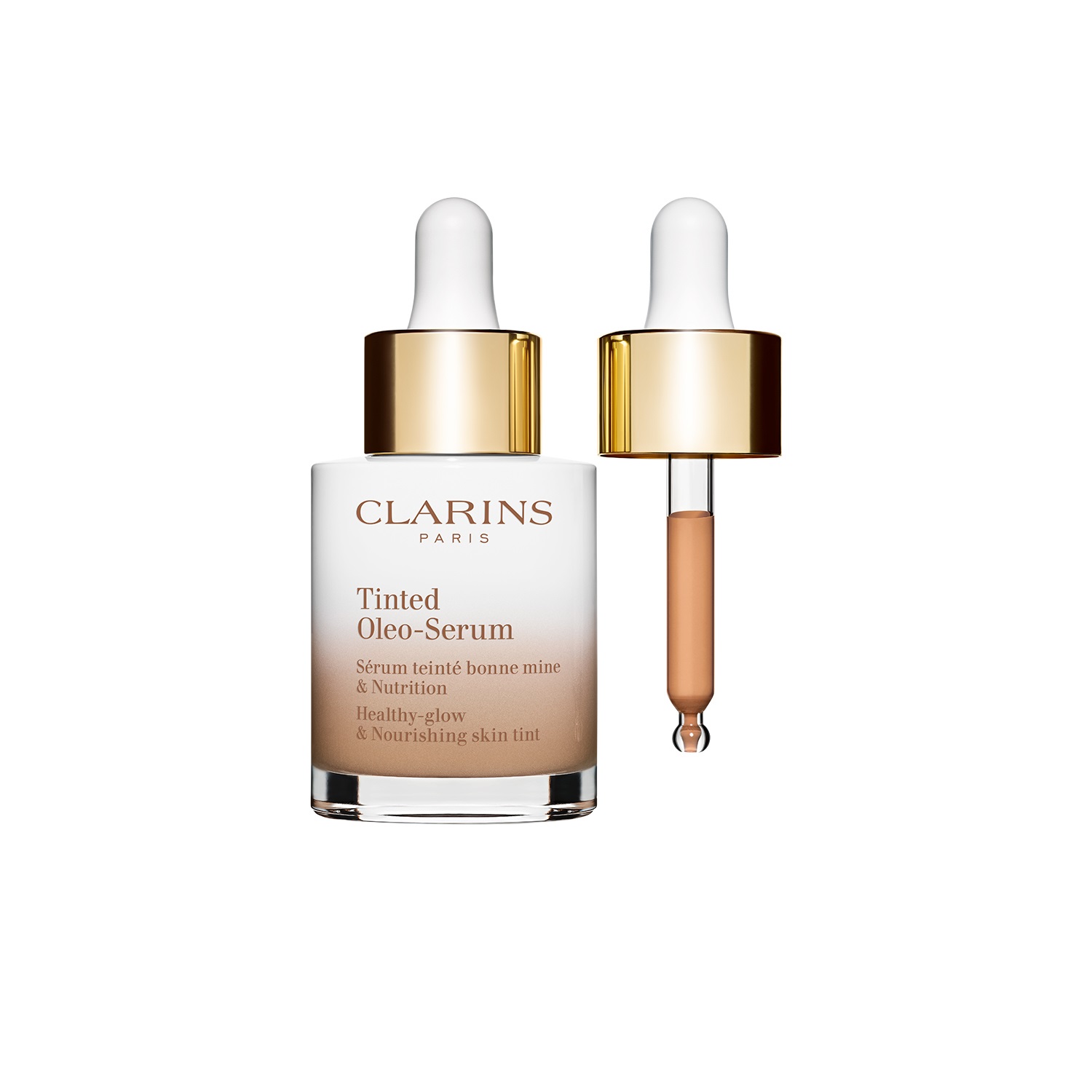 Clarins Tinted Oleo-Serum Fondotinta in Siero 02.5 30 ml - Coprenza Modulabile, Illumina e Nutre la Pelle