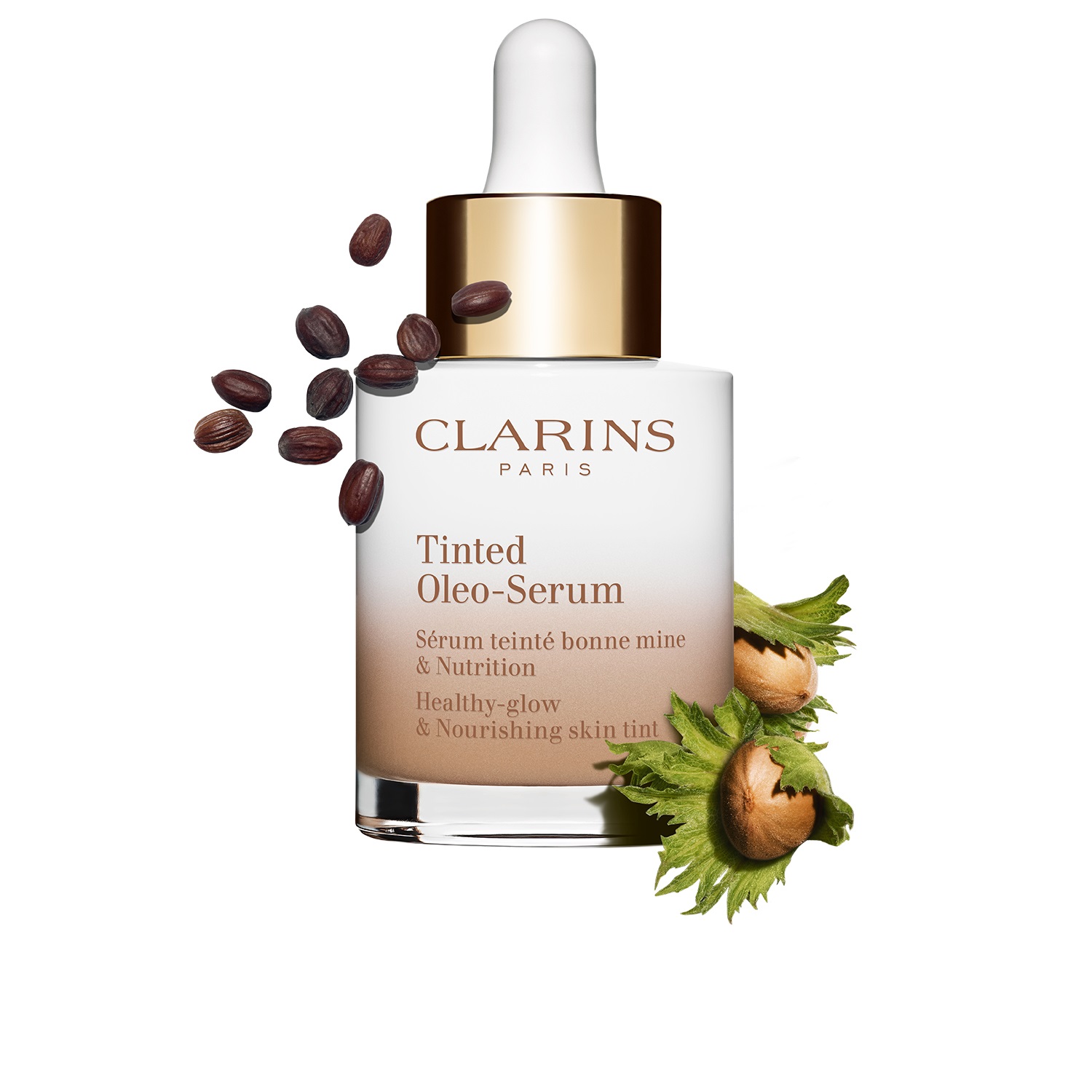 Clarins Tinted Oleo-Serum Fondotinta in Siero 02.5 30 ml - Coprenza Modulabile, Illumina e Nutre la Pelle